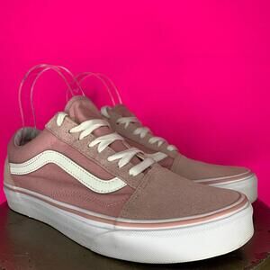 Vans Old Skool Pink Suede Canvas Low Top Sneaker US 8.5